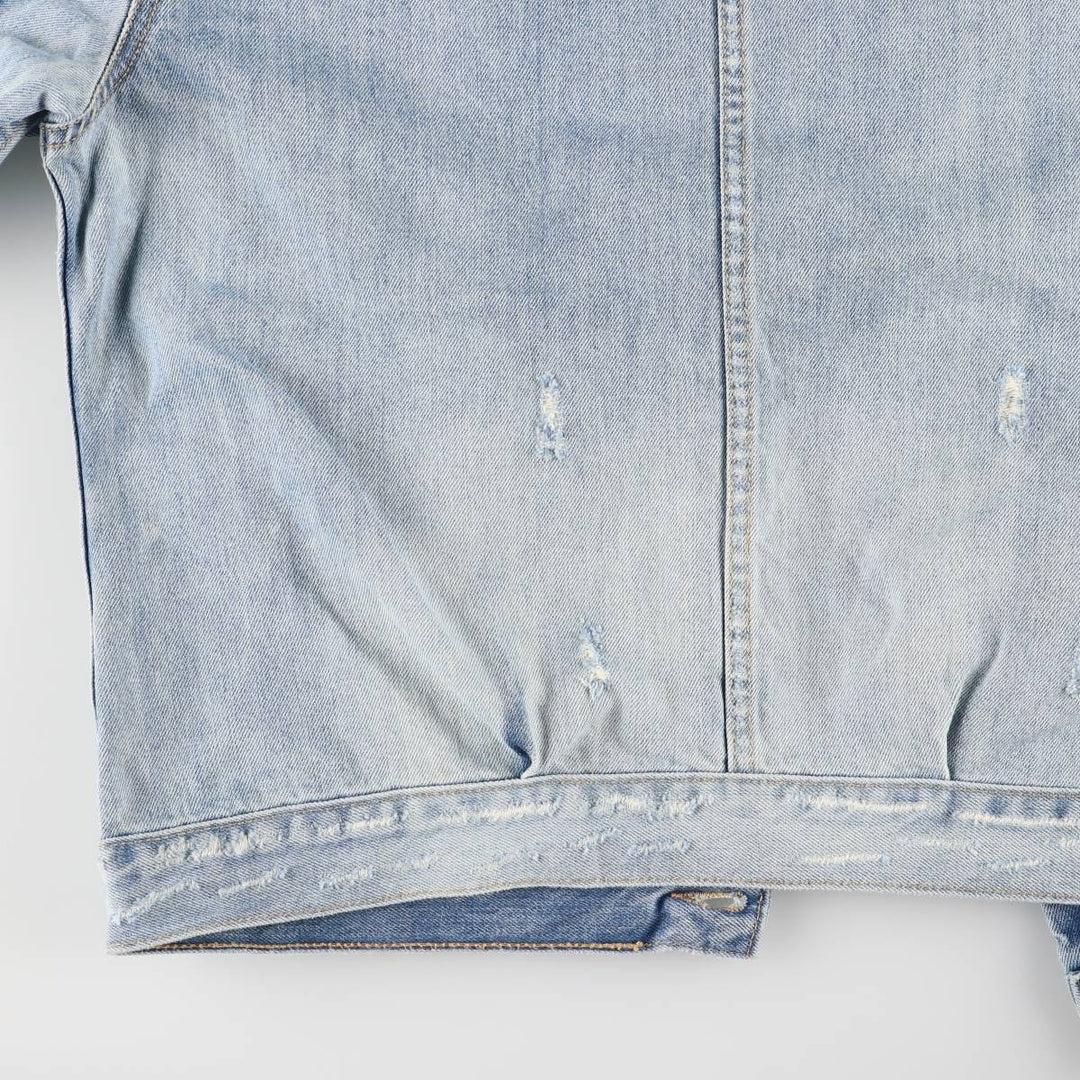 00s~ Calvin Klein JEANS denim jacket, men's size L cotton blue type Vintage Second Hand