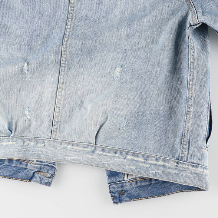 00s~ Calvin Klein JEANS denim jacket, men's size L cotton blue type Vintage Second Hand