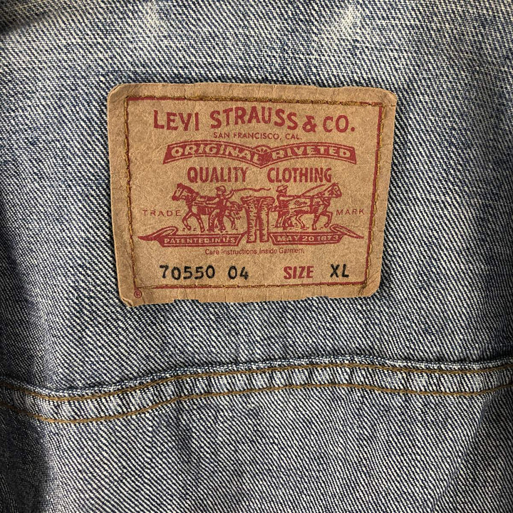 Levi's 70550-0401 Euro Model Denim Jacket, G-Jean, Men's XL Size cotton blue type Vintage Second Hand