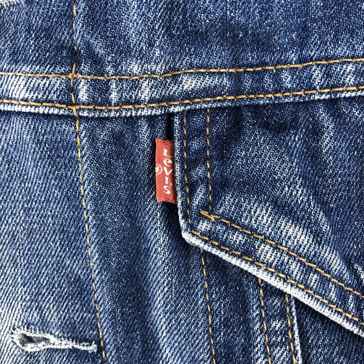 Levi's 70550-0401 Euro Model Denim Jacket, G-Jean, Men's XL Size cotton blue type Vintage Second Hand