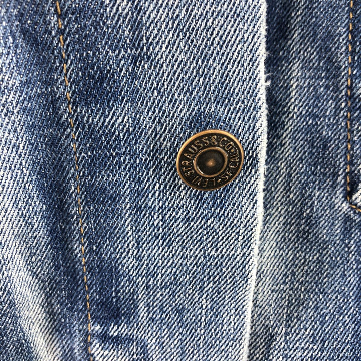Levi's 70550-0401 Euro Model Denim Jacket, G-Jean, Men's XL Size cotton blue type Vintage Second Hand