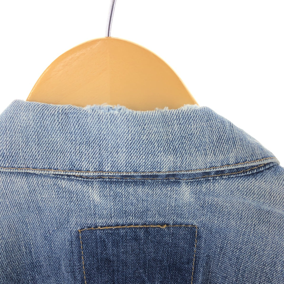 Levi's 70550-0401 Euro Model Denim Jacket, G-Jean, Men's XL Size cotton blue type Vintage Second Hand