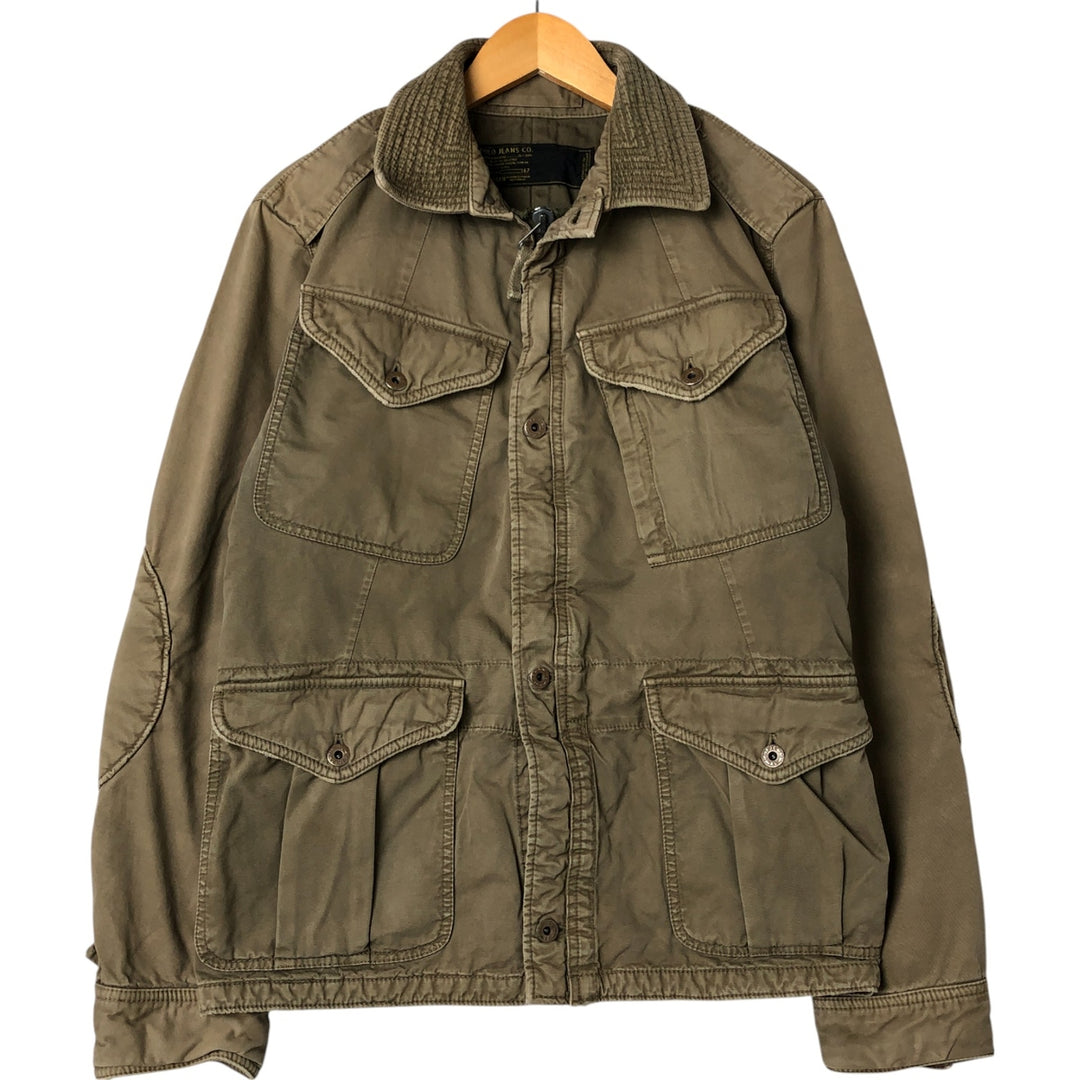 00'S Ralph Lauren POLO JEANS COMPANY Military Jacket Men's M cotton Khaki type Vintage Second Hand