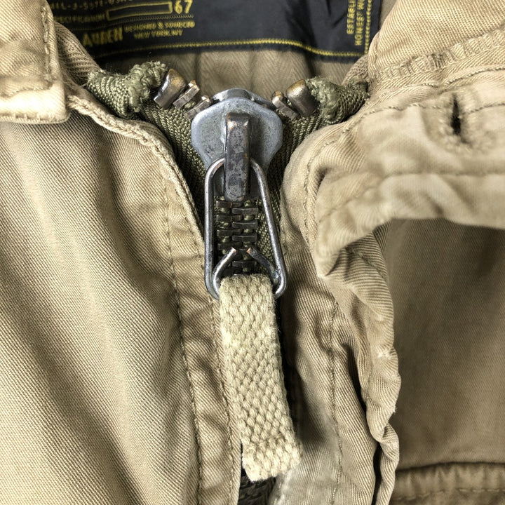 00'S Ralph Lauren POLO JEANS COMPANY Military Jacket Men's M cotton Khaki type Vintage Second Hand