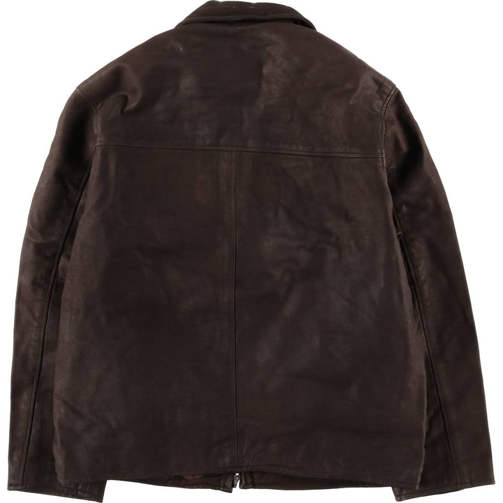 Special Price: TRAPPER Swing Top Leather Blouson, Men's Size L genuine leather brown type Vintage Second Hand
