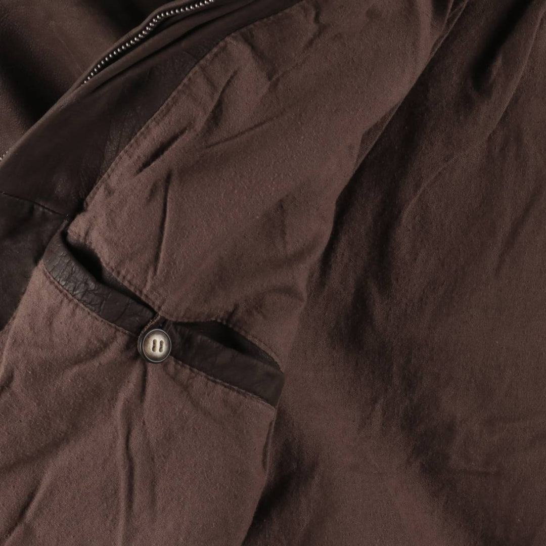 Special Price: TRAPPER Swing Top Leather Blouson, Men's Size L genuine leather brown type Vintage Second Hand