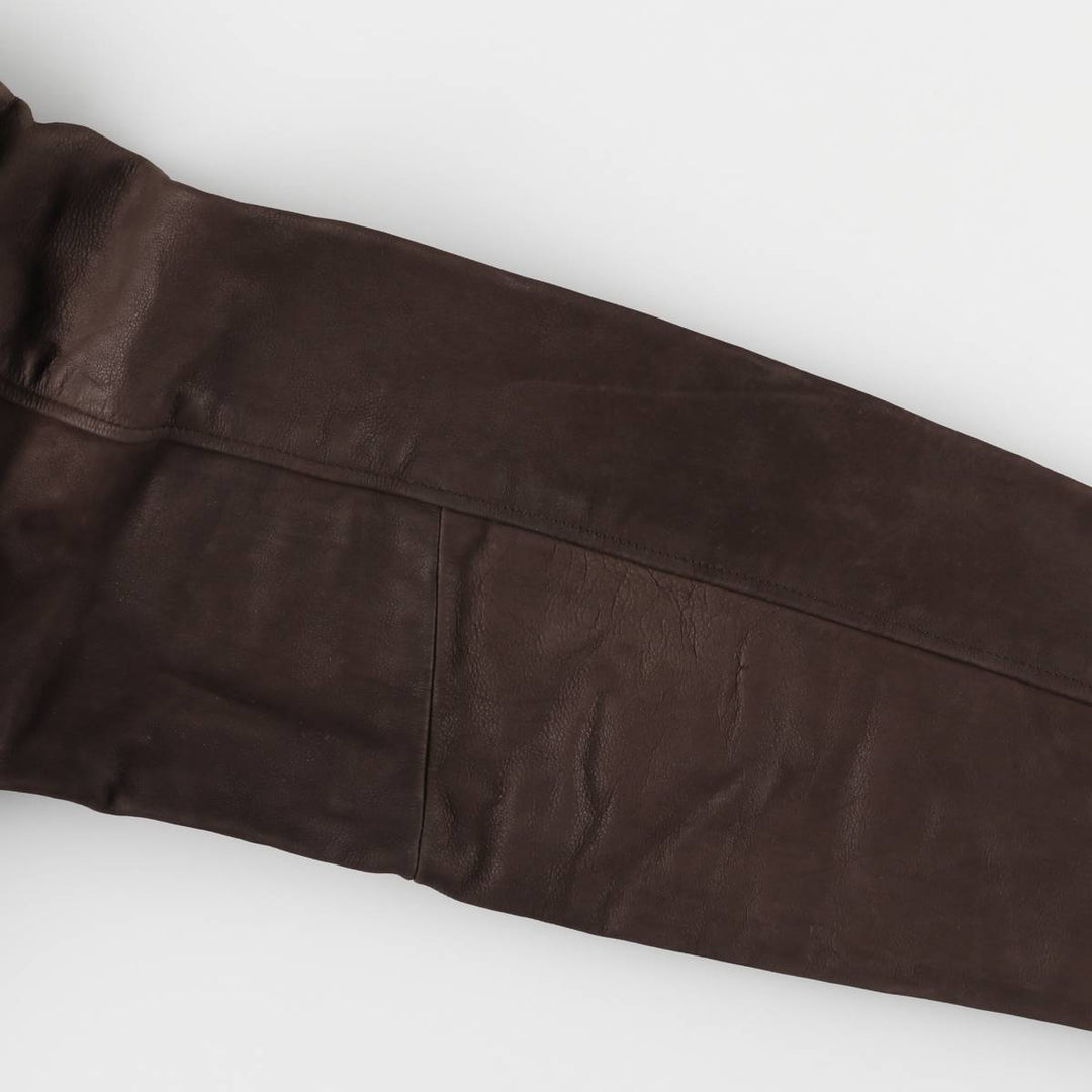 Special Price: TRAPPER Swing Top Leather Blouson, Men's Size L genuine leather brown type Vintage Second Hand