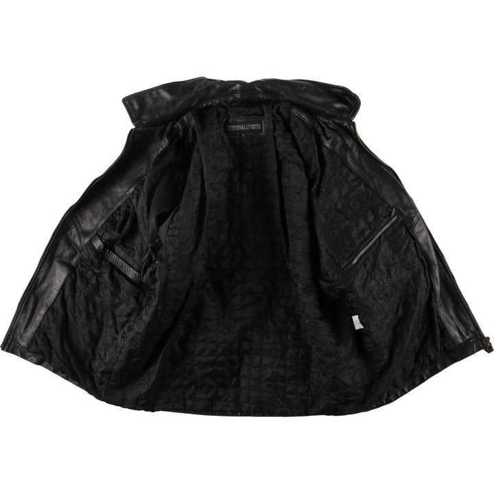 KRETZSCHMAR JP CORTIER Padded Swing-Top Leather Blouson, Men's Size L genuine leather black type Vintage Second Hand