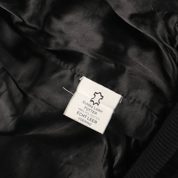 A-2 type padded leather flight jacket, men's size L genuine leather black type Vintage Second Hand