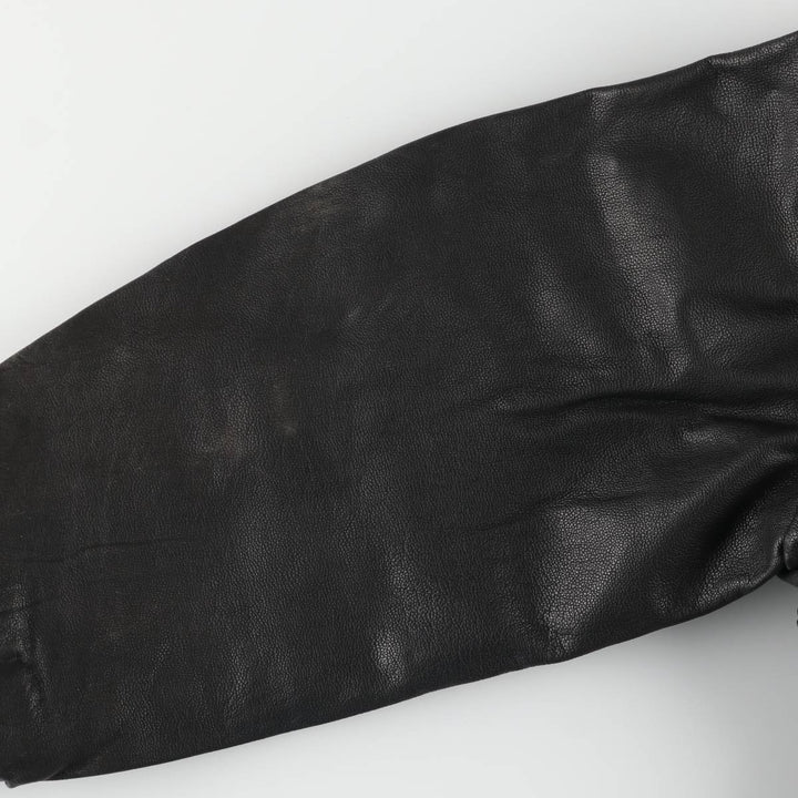 A-2 type padded leather flight jacket, men's size L genuine leather black type Vintage Second Hand