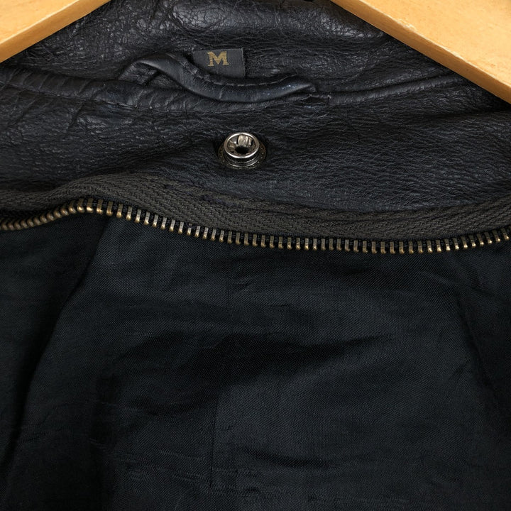 Vintage A-2 Leather Flight Jacket, Men's Size Medium genuine leather black type Vintage Second Hand