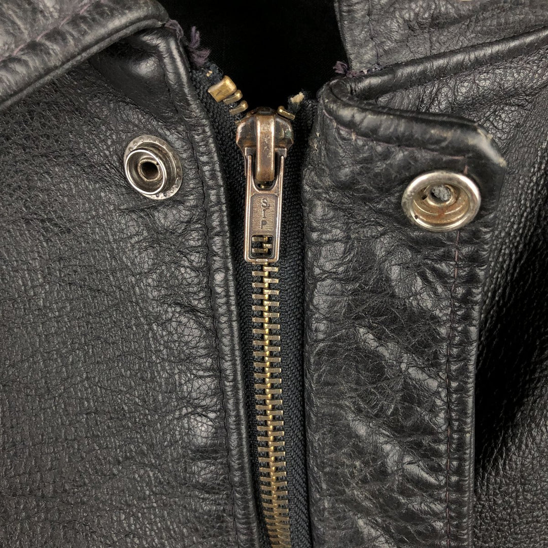 Vintage A-2 Leather Flight Jacket, Men's Size Medium genuine leather black type Vintage Second Hand