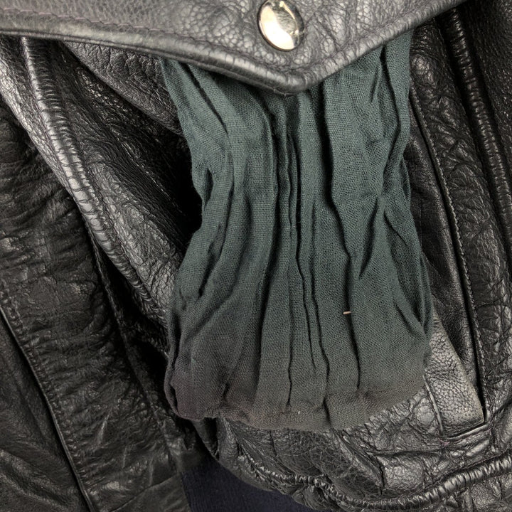 Vintage A-2 Leather Flight Jacket, Men's Size Medium genuine leather black type Vintage Second Hand