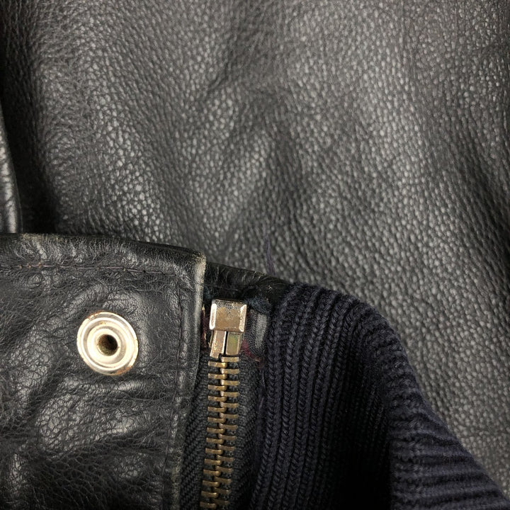 Vintage A-2 Leather Flight Jacket, Men's Size Medium genuine leather black type Vintage Second Hand