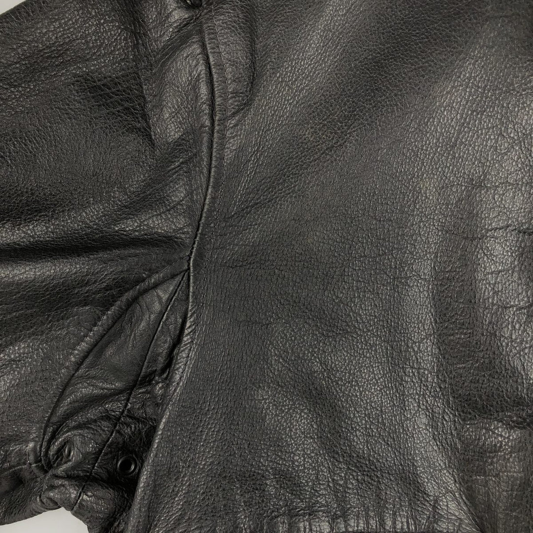 Vintage A-2 Leather Flight Jacket, Men's Size Medium genuine leather black type Vintage Second Hand