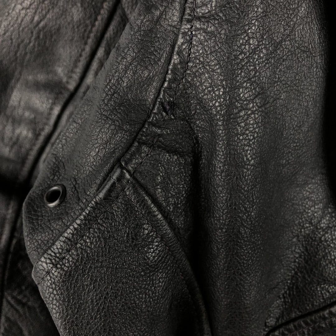 Vintage A-2 Leather Flight Jacket, Men's Size Medium genuine leather black type Vintage Second Hand