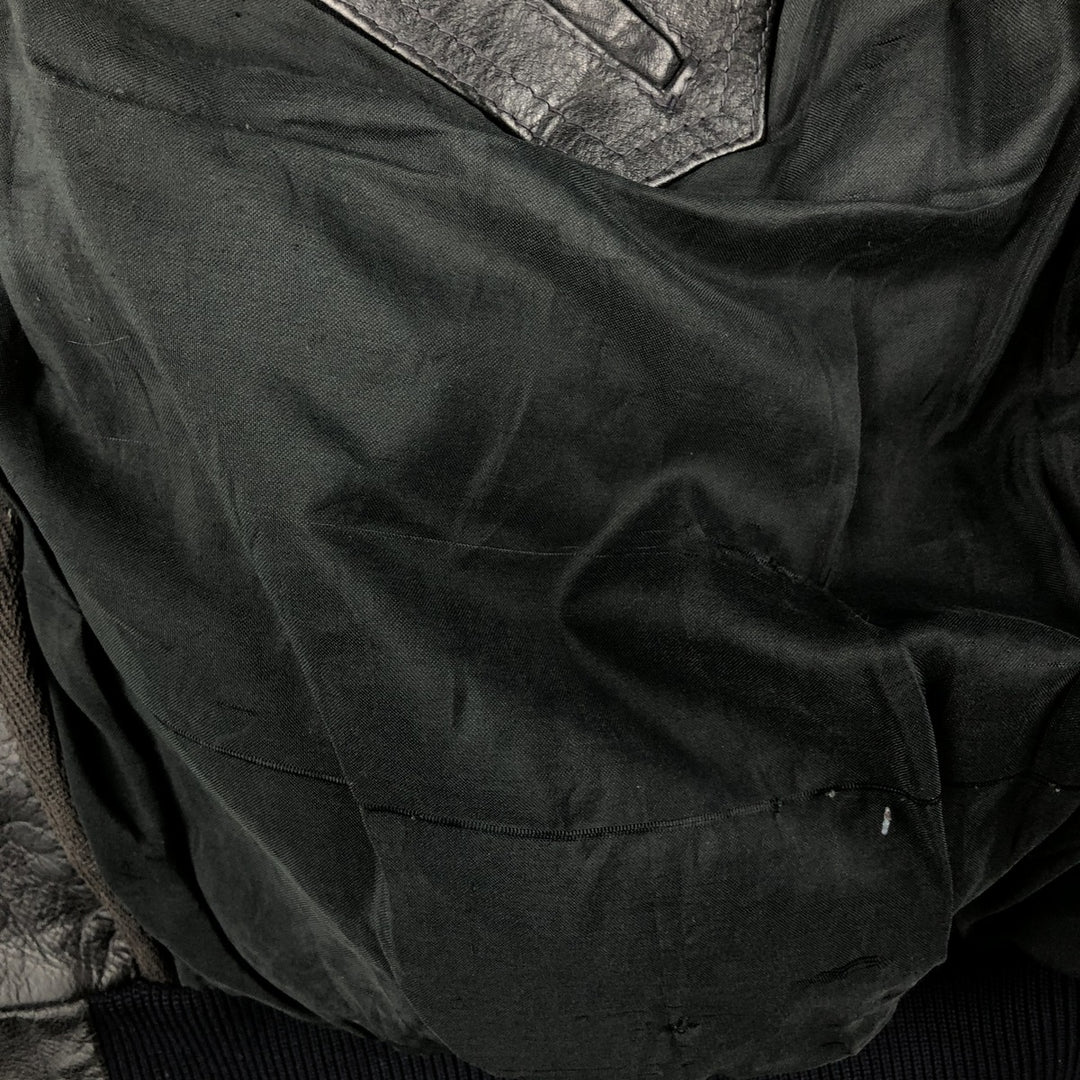 Vintage A-2 Leather Flight Jacket, Men's Size Medium genuine leather black type Vintage Second Hand