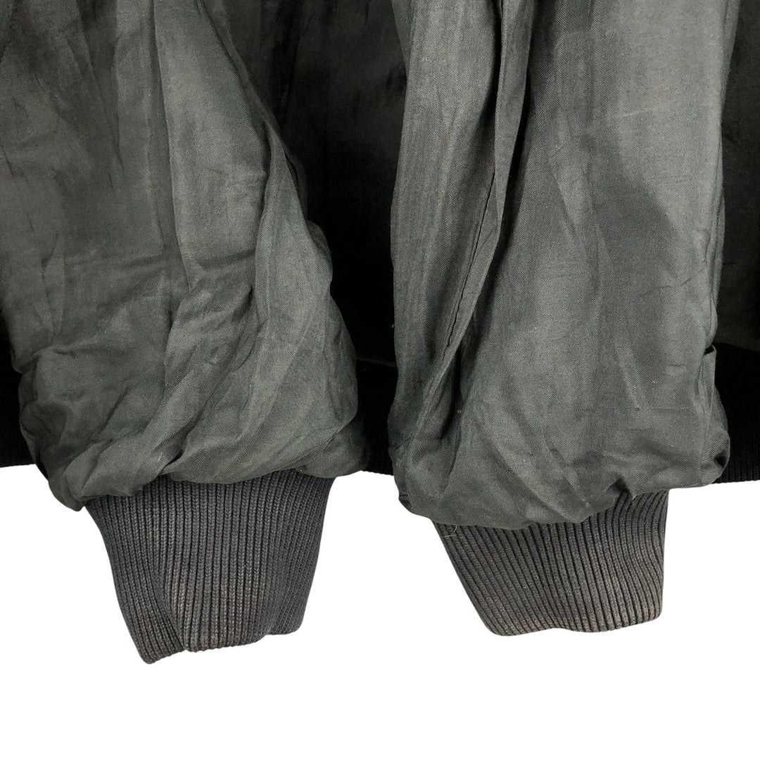 Vintage A-2 Leather Flight Jacket, Men's Size Medium genuine leather black type Vintage Second Hand