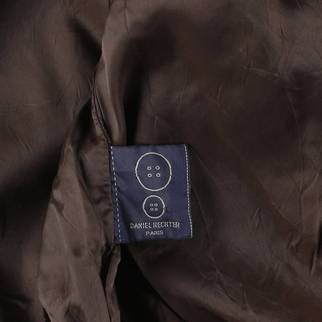 DANIEL HECHTER swing-top leather jacket, men's size XL, vintage genuine leather brown type Vintage Second Hand