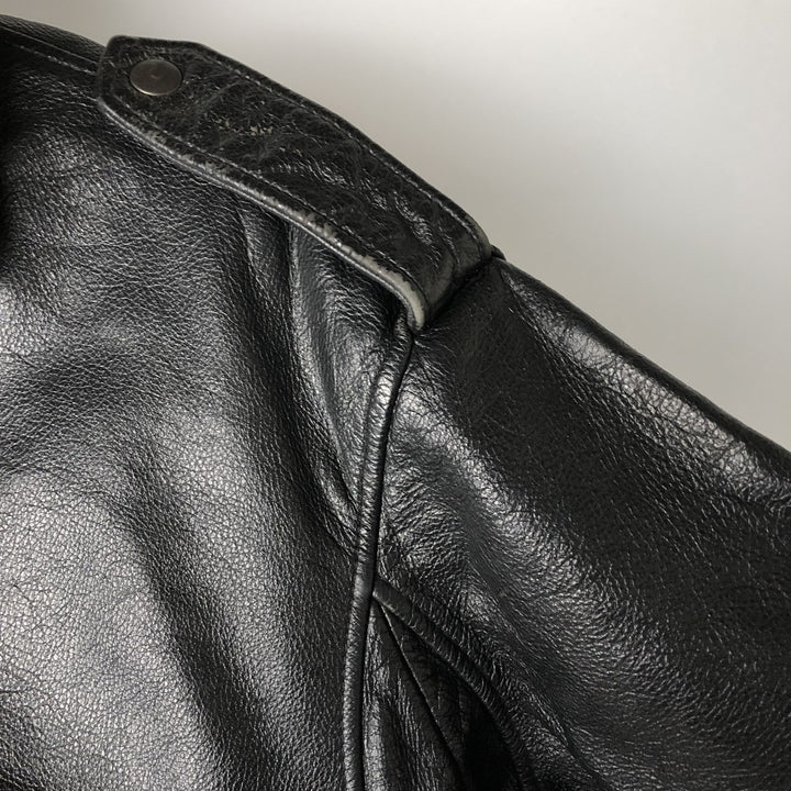 THE PILOT G-1 Type Leather Flight Jacket, Men's XL genuine leather black type Vintage Second Hand