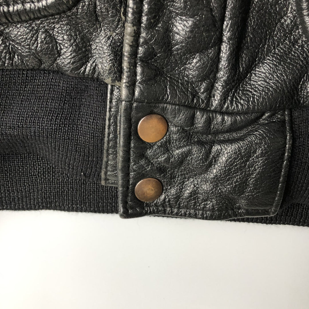 THE PILOT G-1 Type Leather Flight Jacket, Men's XL genuine leather black type Vintage Second Hand