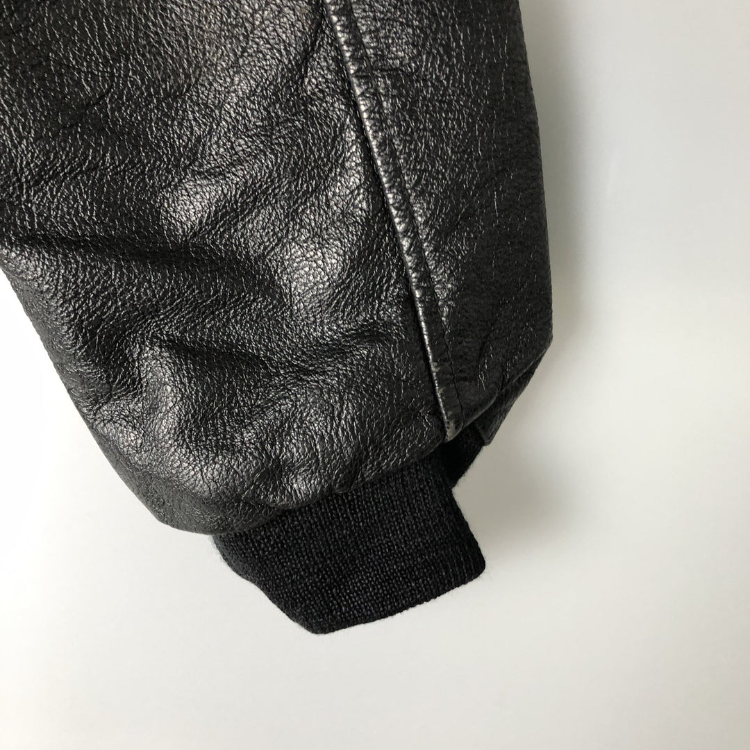 THE PILOT G-1 Type Leather Flight Jacket, Men's XL genuine leather black type Vintage Second Hand