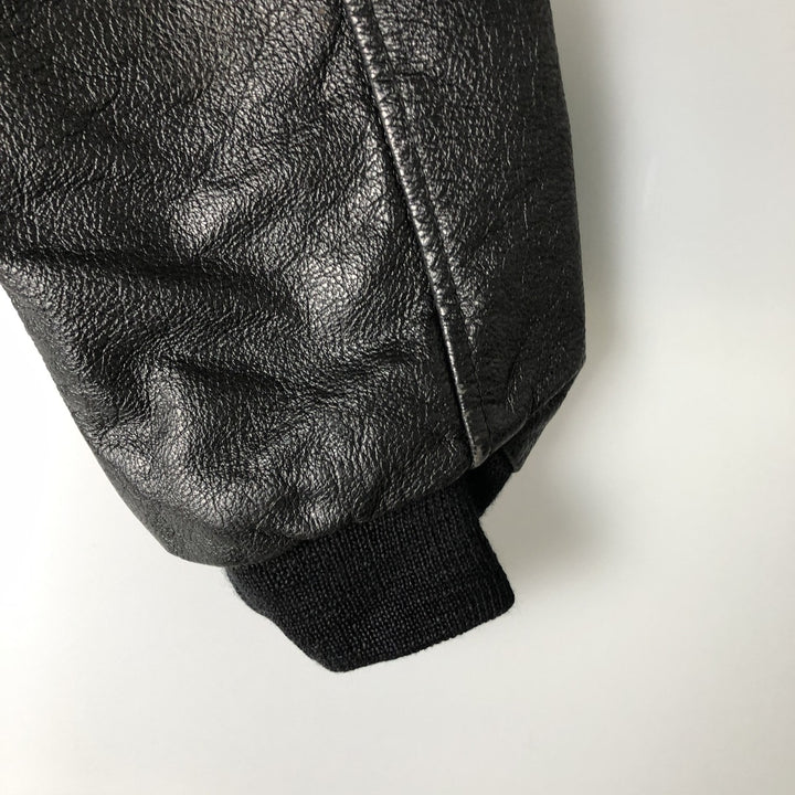 THE PILOT G-1 Type Leather Flight Jacket, Men's XL genuine leather black type Vintage Second Hand