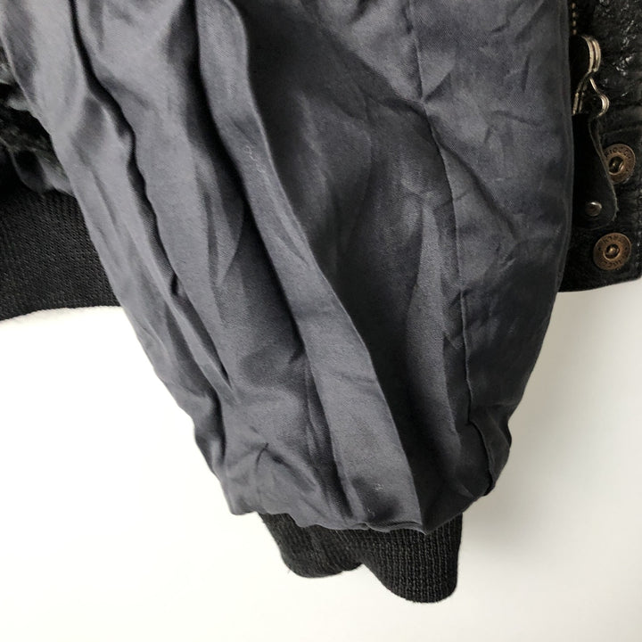THE PILOT G-1 Type Leather Flight Jacket, Men's XL genuine leather black type Vintage Second Hand