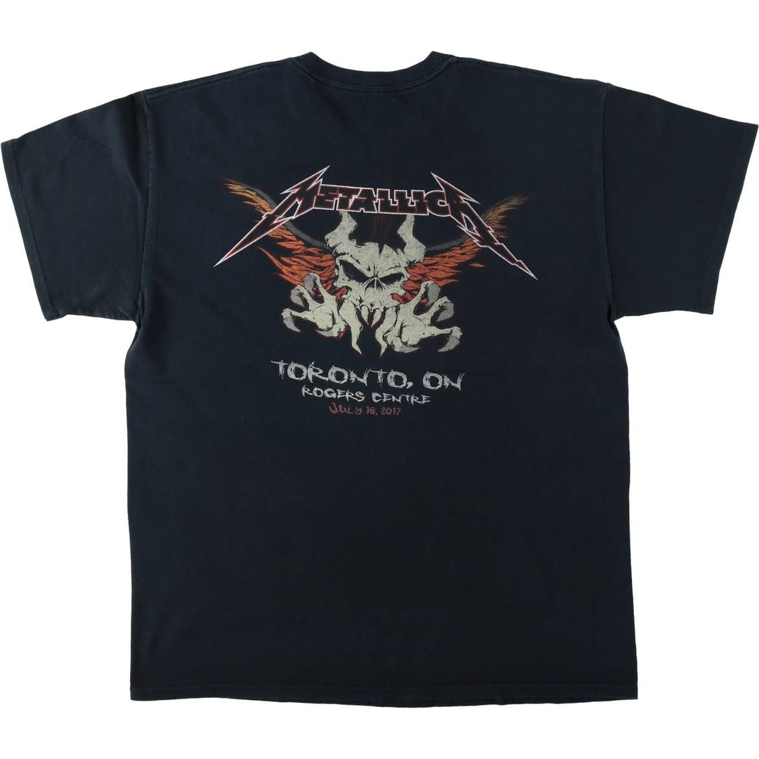 METALLICA Metallica Band T-shirt Band T Men's L size cotton black type Vintage Second Hand