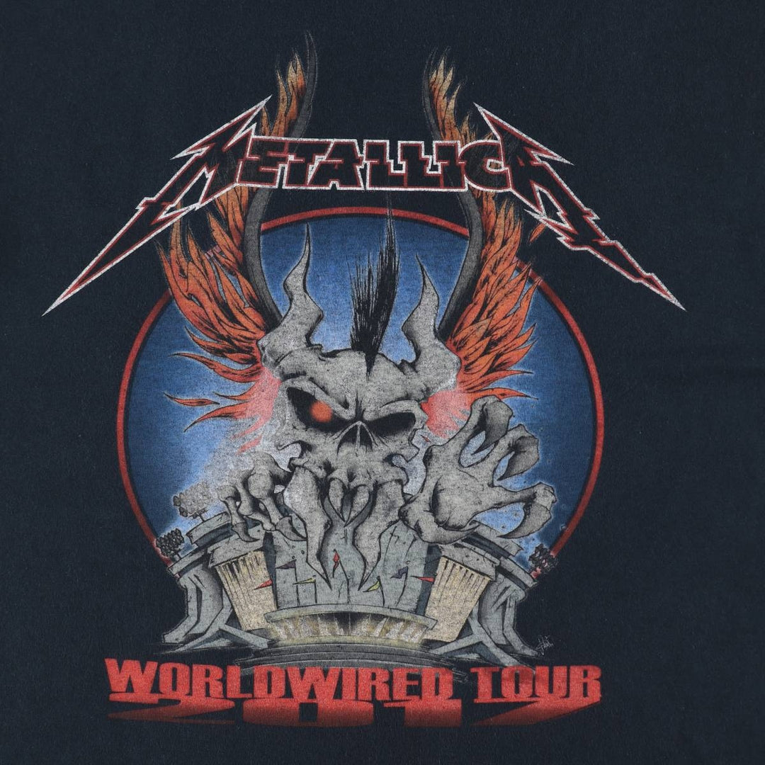 METALLICA Metallica Band T-shirt Band T Men's L size cotton black type Vintage Second Hand