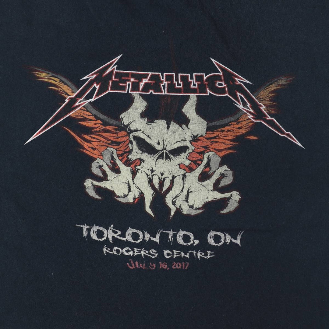 METALLICA Metallica Band T-shirt Band T Men's L size cotton black type Vintage Second Hand