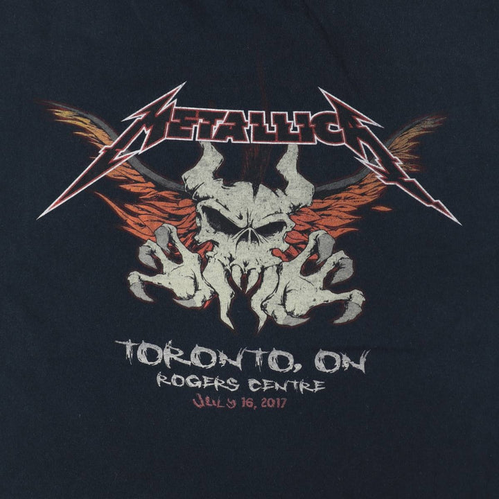 METALLICA Metallica Band T-shirt Band T Men's L size cotton black type Vintage Second Hand