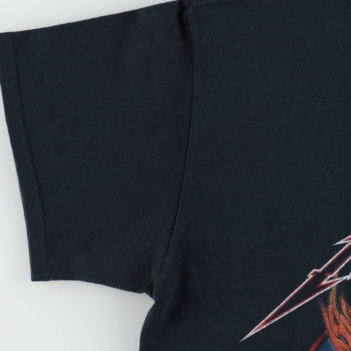 METALLICA Metallica Band T-shirt Band T Men's L size cotton black type Vintage Second Hand