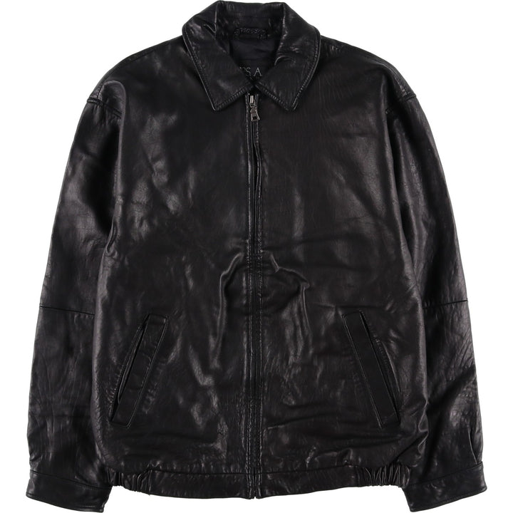 JOS.A.BANK Swing Top Leather Blouson, Men's Size M genuine leather black type Vintage Second Hand