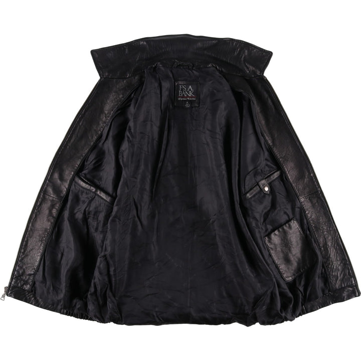 JOS.A.BANK Swing Top Leather Blouson, Men's Size M genuine leather black type Vintage Second Hand
