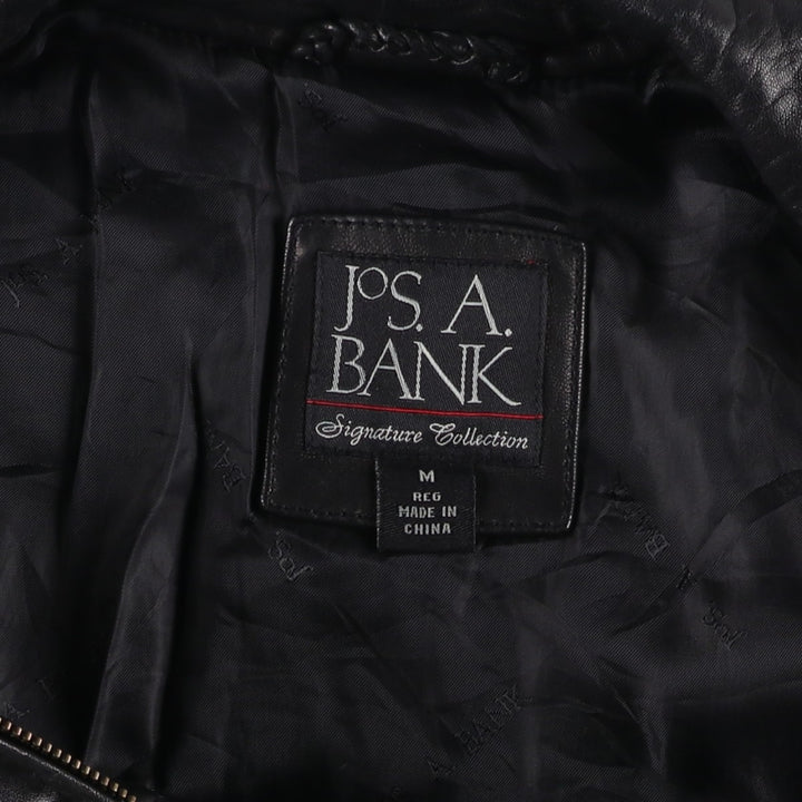 JOS.A.BANK Swing Top Leather Blouson, Men's Size M genuine leather black type Vintage Second Hand