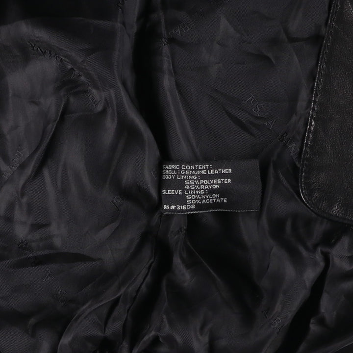JOS.A.BANK Swing Top Leather Blouson, Men's Size M genuine leather black type Vintage Second Hand