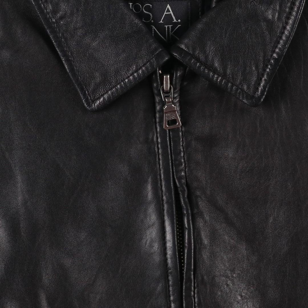 JOS.A.BANK Swing Top Leather Blouson, Men's Size M genuine leather black type Vintage Second Hand