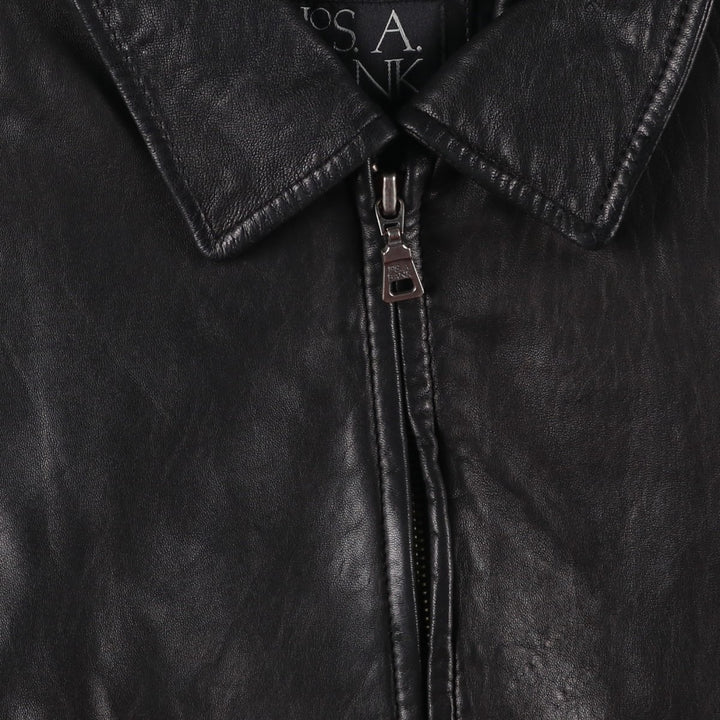 JOS.A.BANK Swing Top Leather Blouson, Men's Size M genuine leather black type Vintage Second Hand