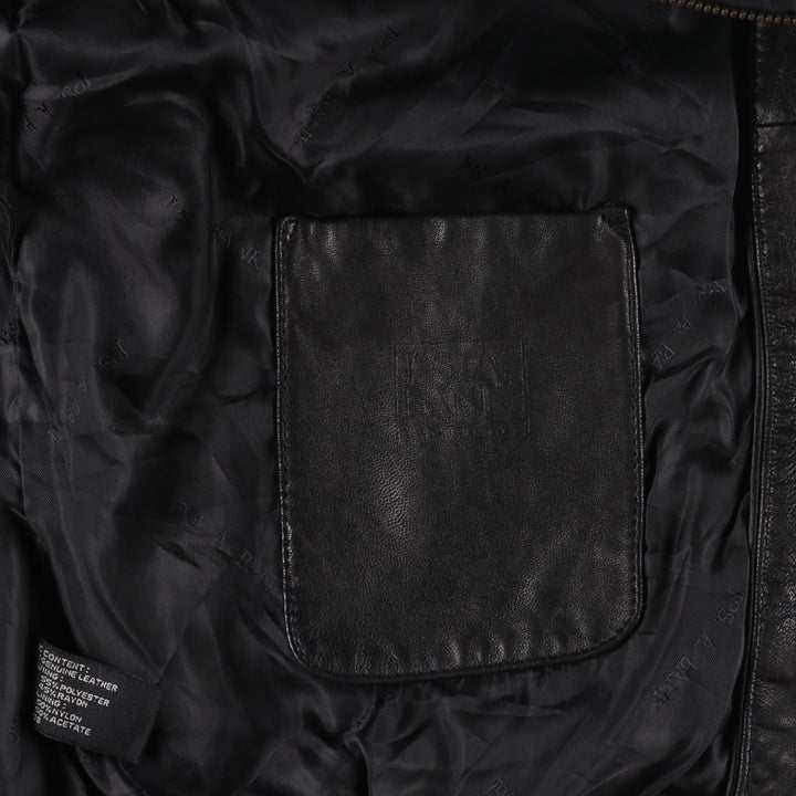 JOS.A.BANK Swing Top Leather Blouson, Men's Size M genuine leather black type Vintage Second Hand