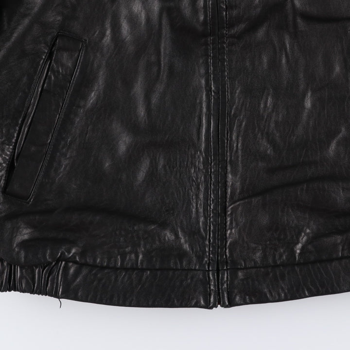 JOS.A.BANK Swing Top Leather Blouson, Men's Size M genuine leather black type Vintage Second Hand