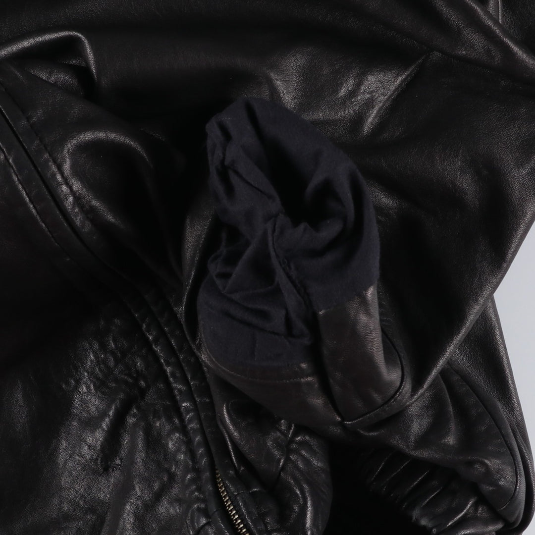 JOS.A.BANK Swing Top Leather Blouson, Men's Size M genuine leather black type Vintage Second Hand