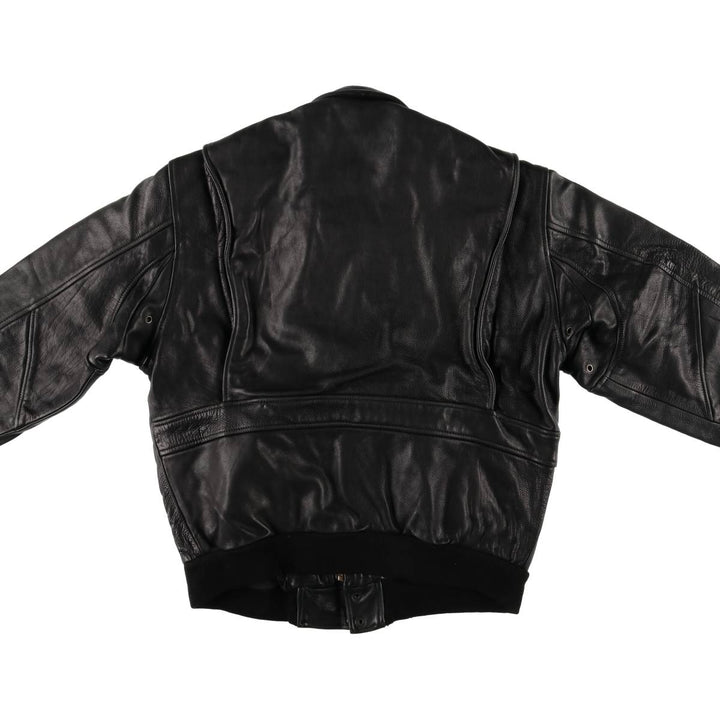 A-2 type leather flight jacket, men's size L unclear black type Vintage Second Hand