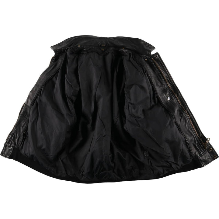 A-2 type leather flight jacket, men's size L unclear black type Vintage Second Hand