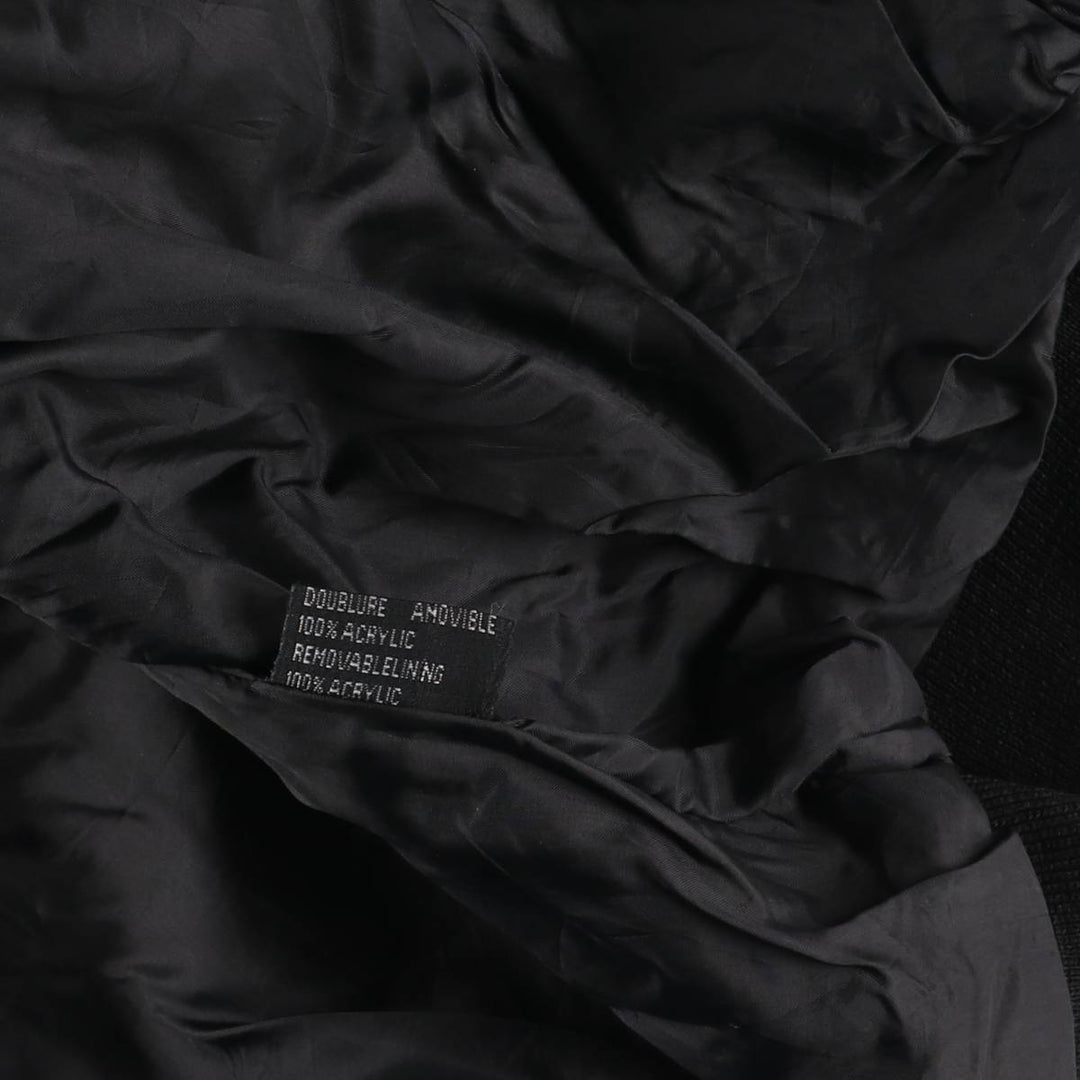 A-2 type leather flight jacket, men's size L unclear black type Vintage Second Hand