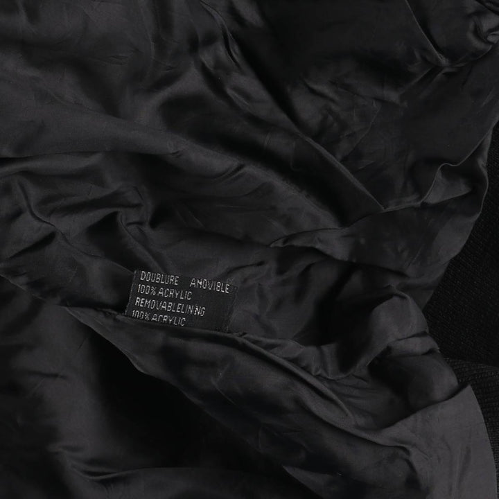 A-2 type leather flight jacket, men's size L unclear black type Vintage Second Hand