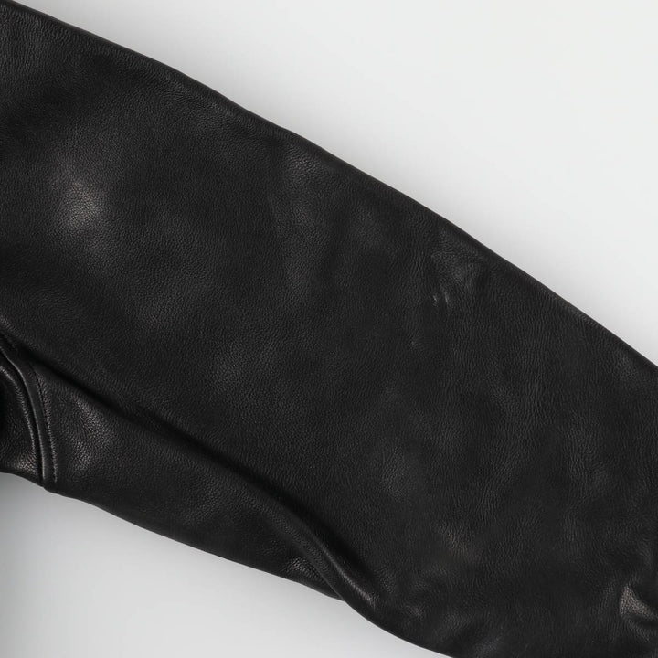 A-2 type leather flight jacket, men's size L unclear black type Vintage Second Hand