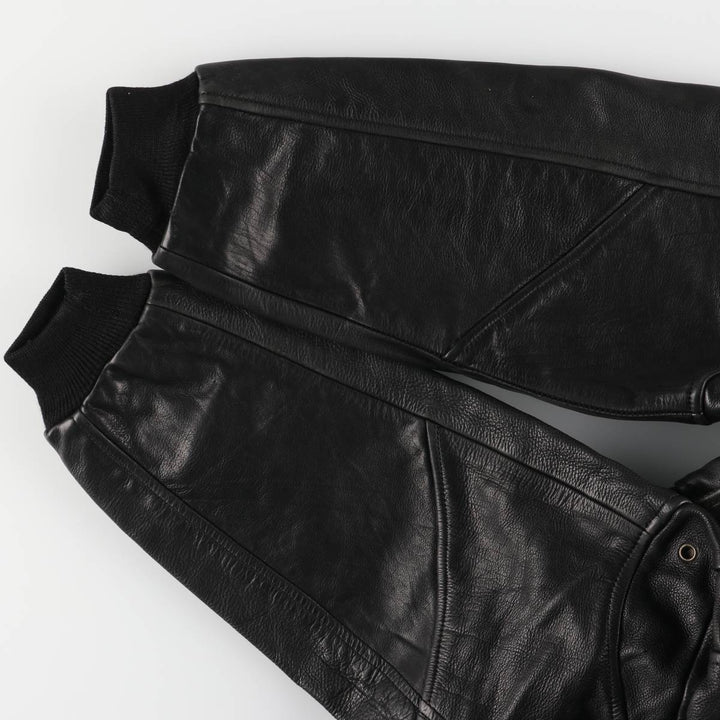 A-2 type leather flight jacket, men's size L unclear black type Vintage Second Hand