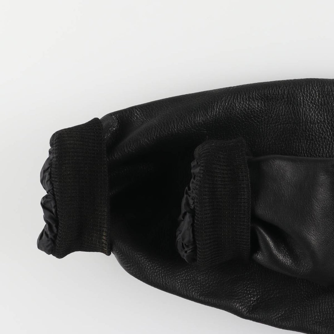 A-2 type leather flight jacket, men's size L unclear black type Vintage Second Hand