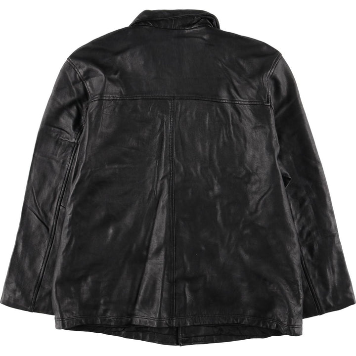 Jamie Page Leather Car Coat, Men's Size L Genuine Leather Lamb Leather black type Vintage Second Hand